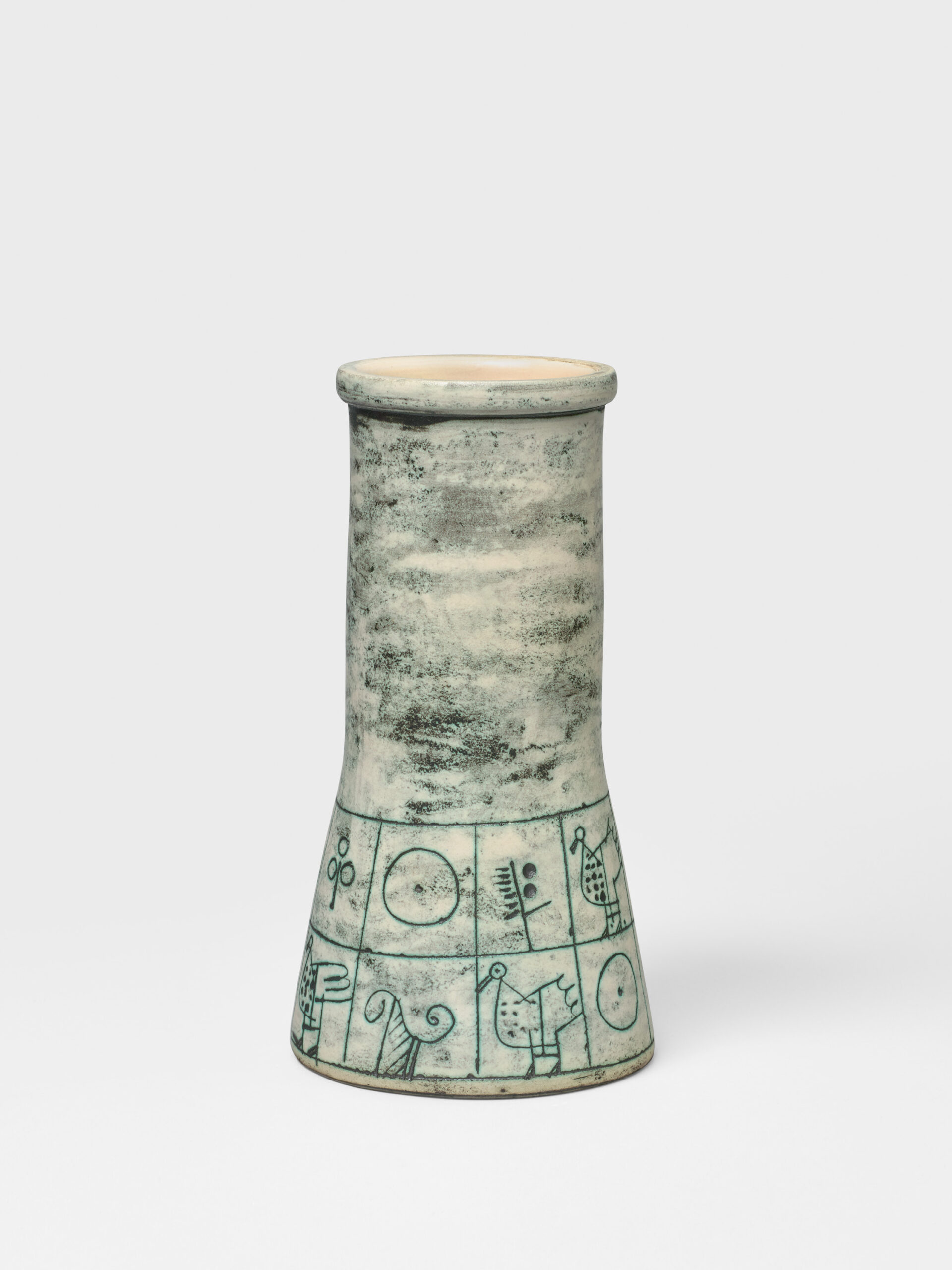 BLIN_VASE_CONIQUE_VERT_OISEAUX_FORMES_FACEB