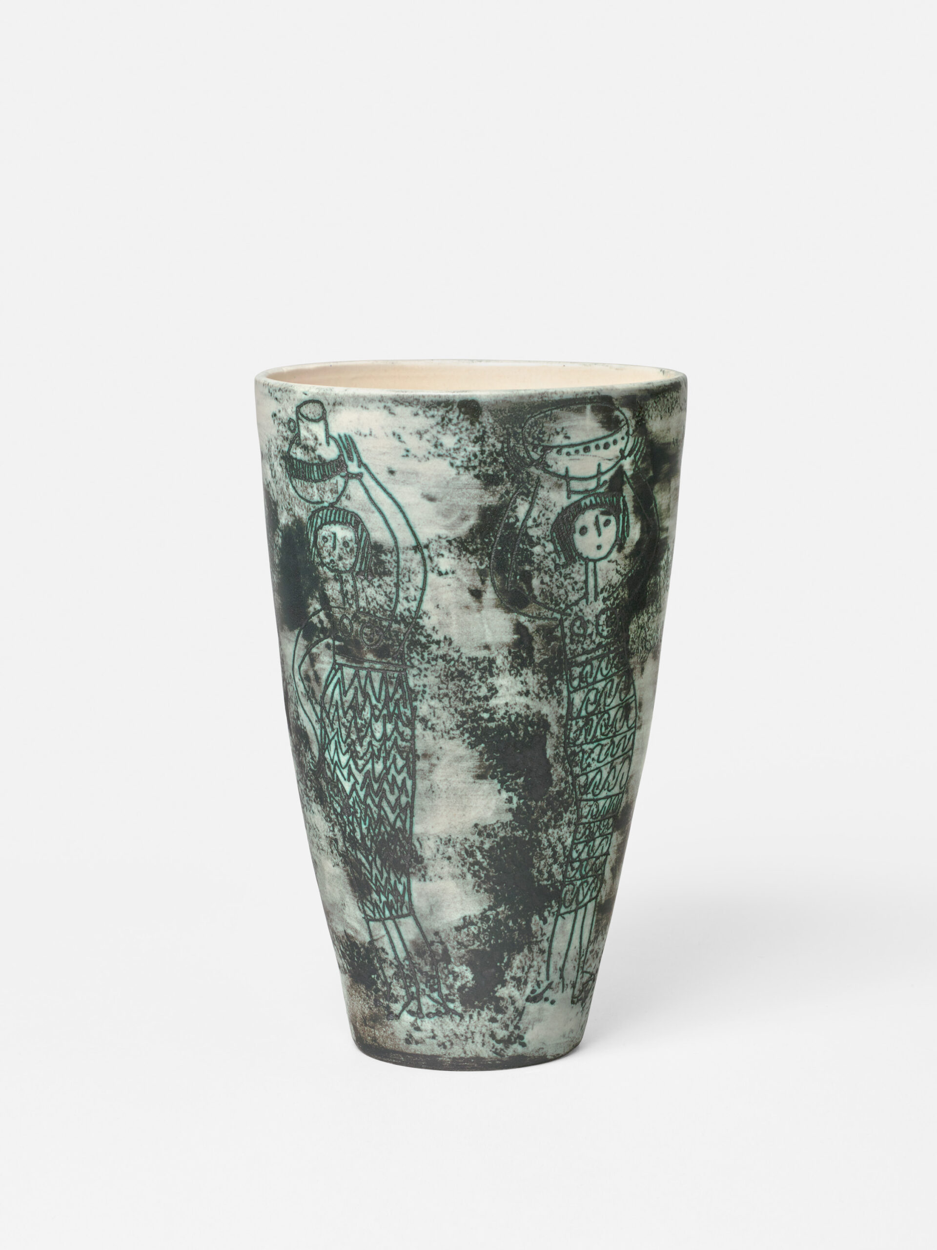 BLIN_VASE_OBLONG_VERT_FEMMES_PORTEUSES_CERAMIQUES_FACEB