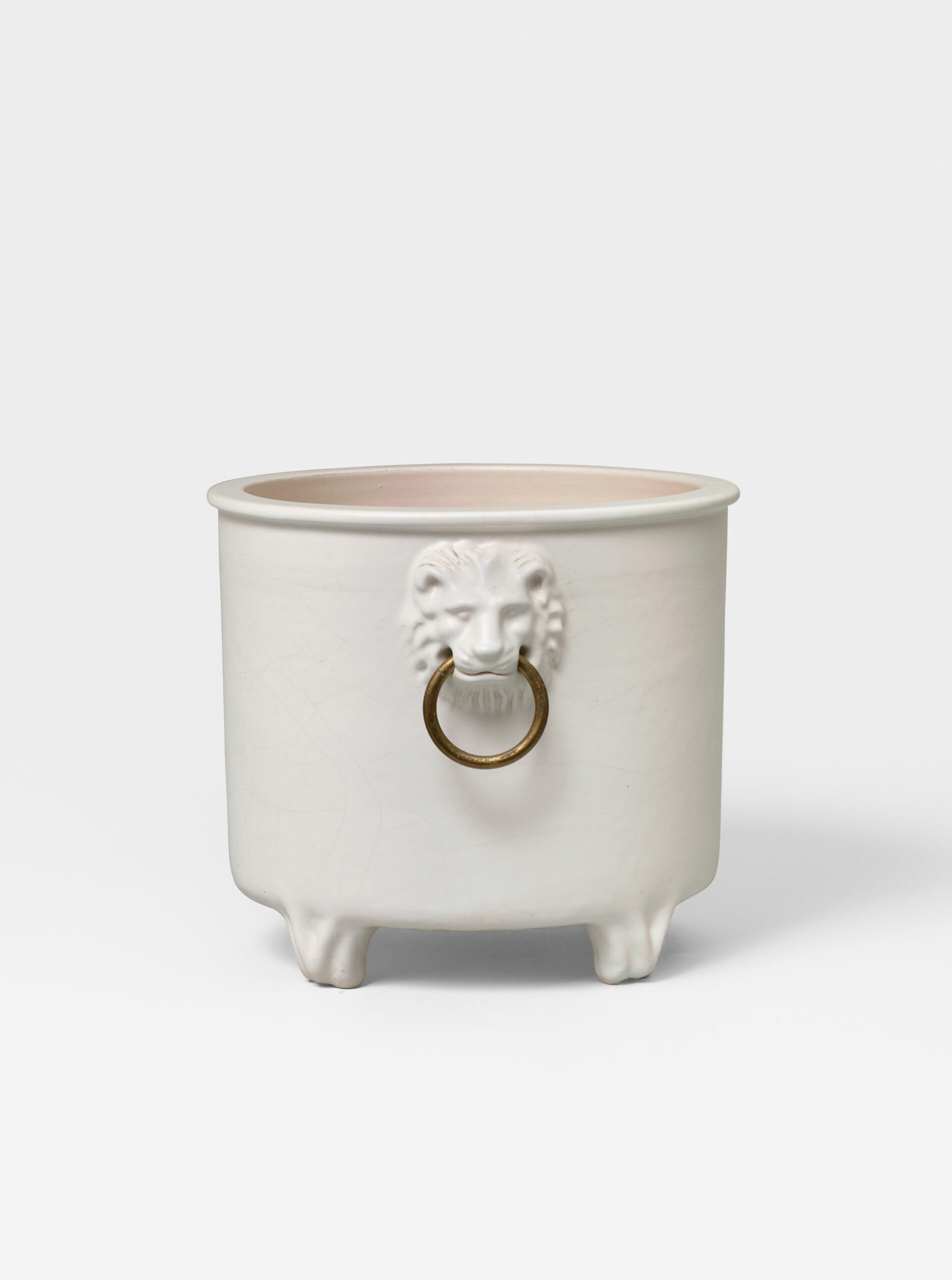 CHAMBOST_VASE_CACHE_POT_1326_PM_TETES_LION_BLANC_CRAQ_PROF