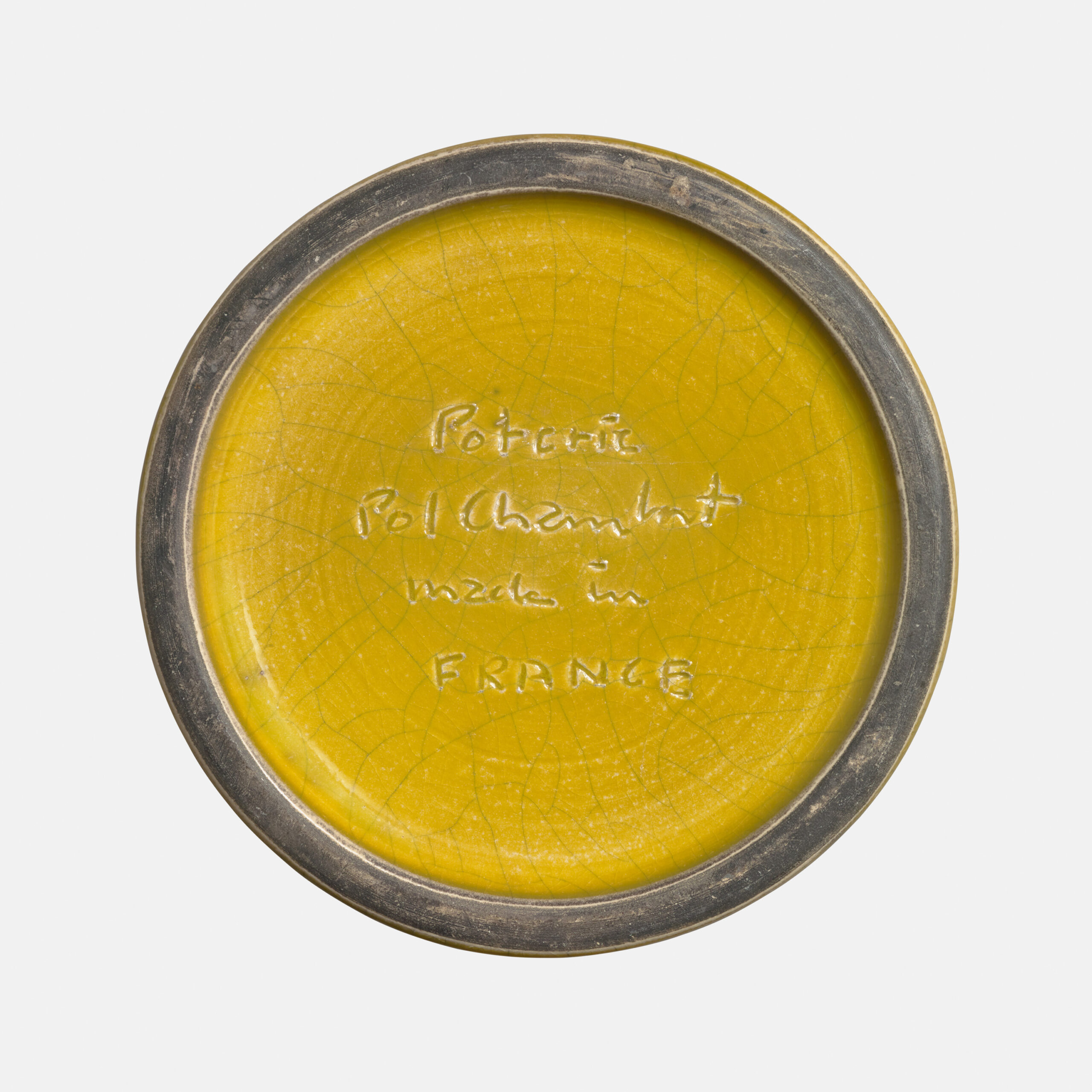 CHAMBOST_VASE_TUBE_1236_JAUNE_CRAQ_NOIR_SIGN