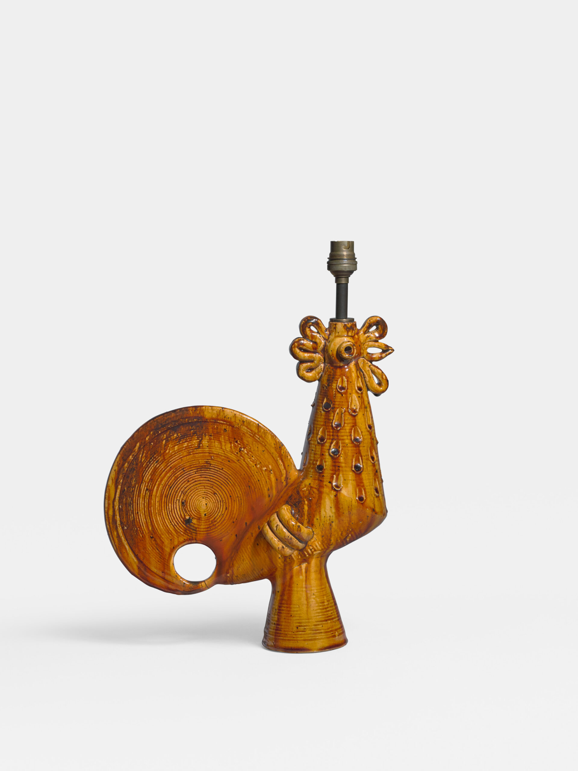 ROZAY_LAMPE_COQ_GRES_BRUN_ORANGE_PROFD