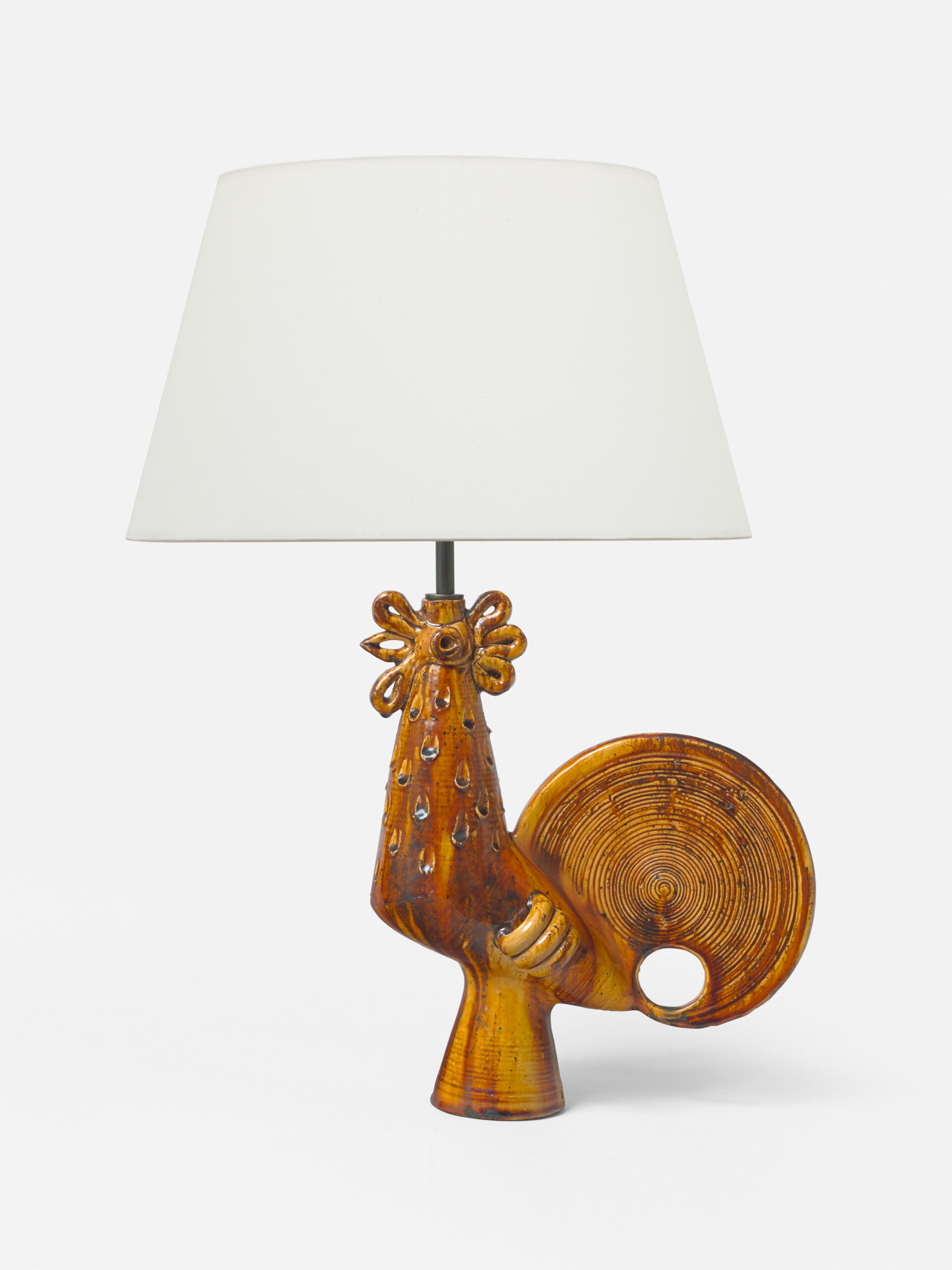 ROZAY_LAMPE_COQ_GRES_BRUN_ORANGE_PROFG_ABAT
